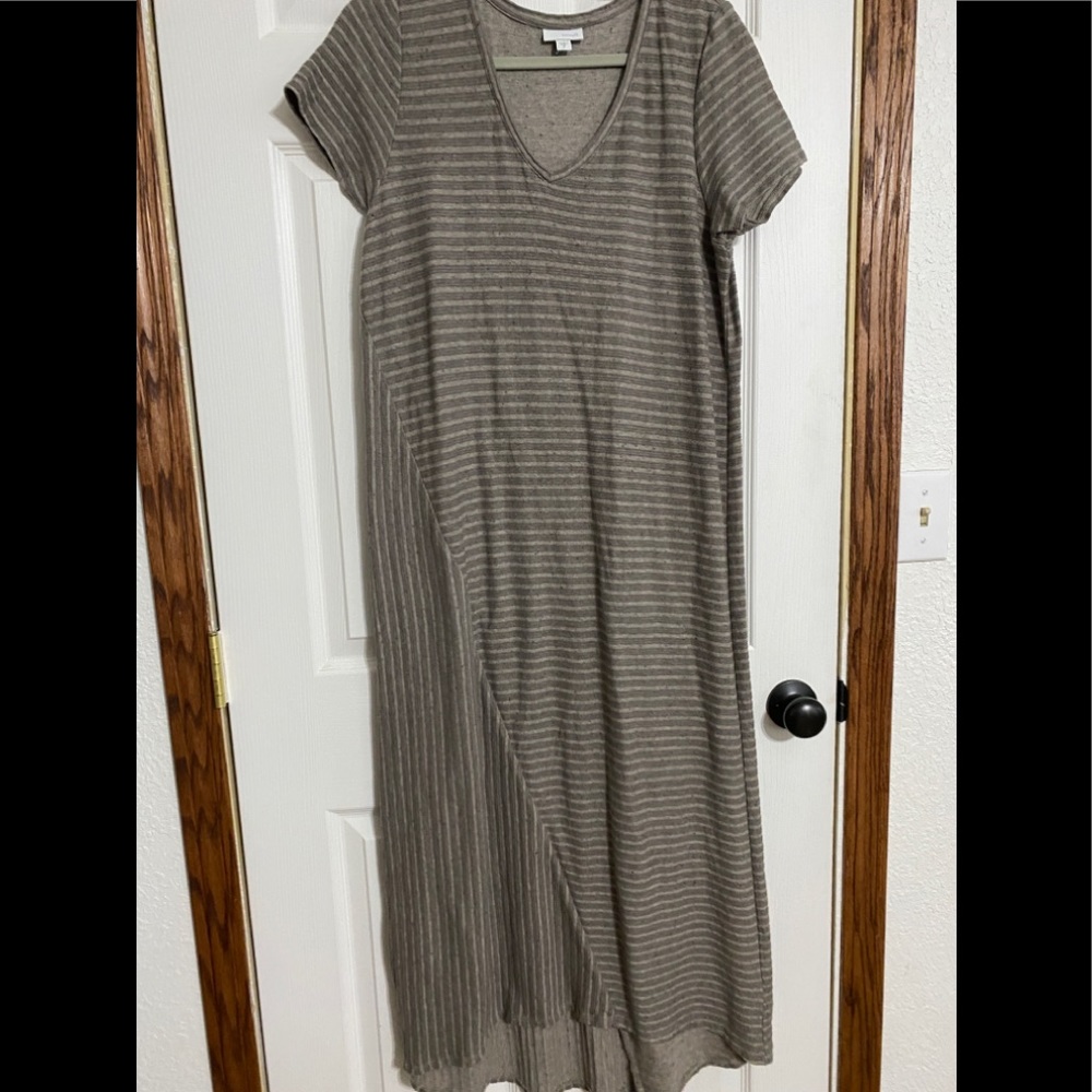J. Jill asymmetrical slubknit maxi dresss